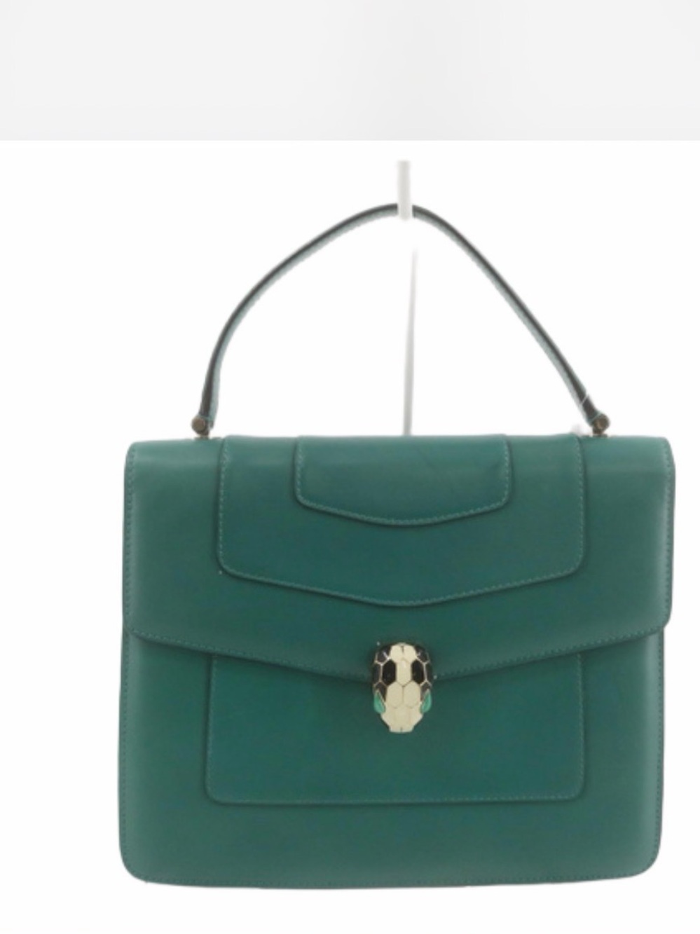 🔥 Bvlgari Green Serpentín Leather Handbag EUC  🔥